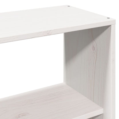 Bookcase Bed without Mattress White 180x200 cm Super King Solid Wood Pine