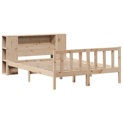 Bookcase Bed without Mattress 120x190 cm Small Double Solid Wood Pine