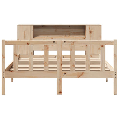Bookcase Bed without Mattress 120x190 cm Small Double Solid Wood Pine