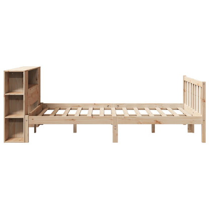 Bookcase Bed without Mattress 120x190 cm Small Double Solid Wood Pine