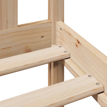 Bookcase Bed without Mattress 120x190 cm Small Double Solid Wood Pine