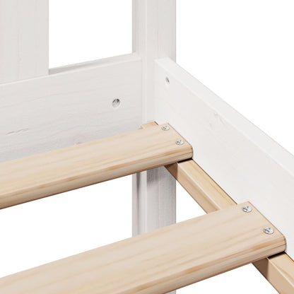 Bookcase Bed without Mattress White 160x200 cm Solid Wood Pine