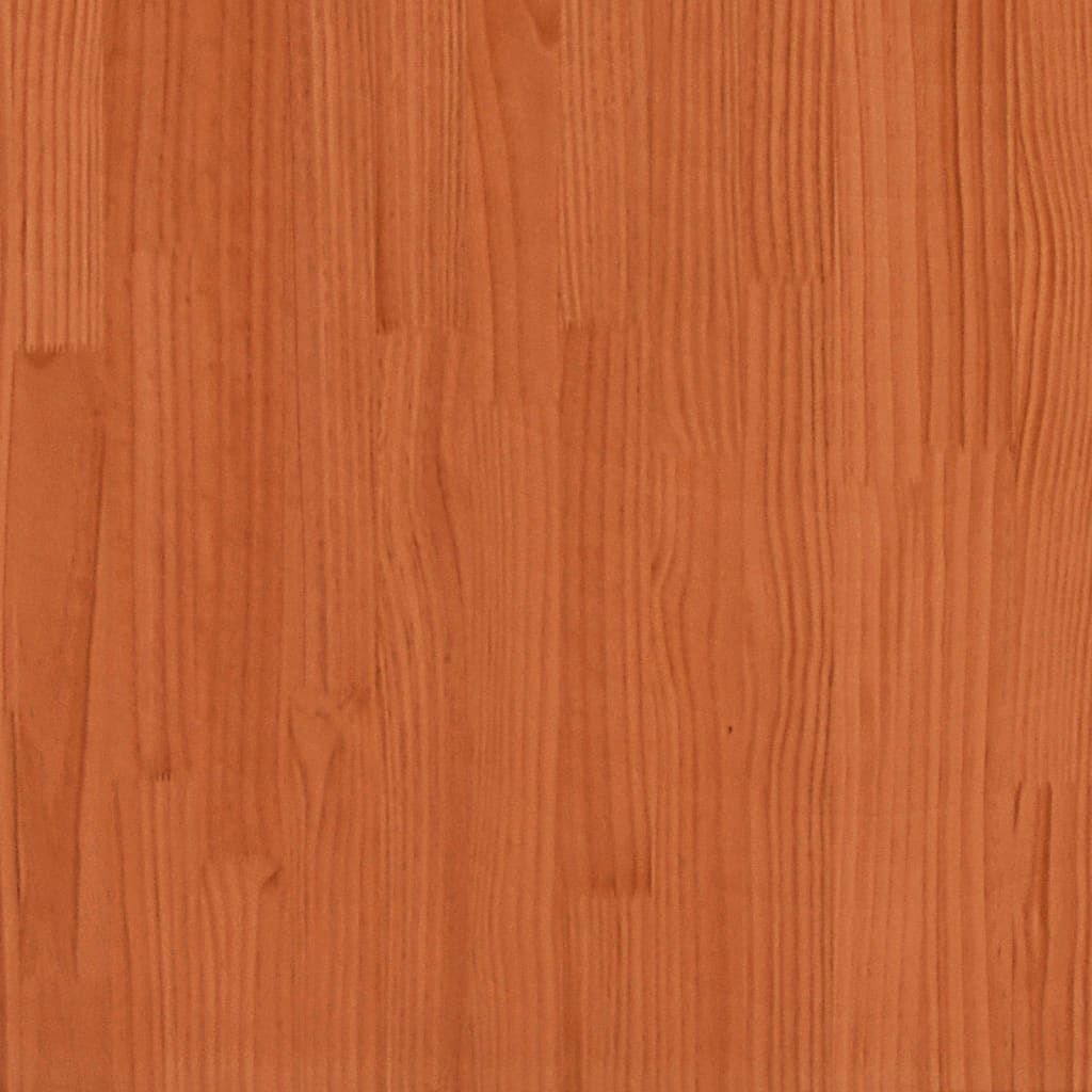 Bookcase Bed without Mattress Wax Brown 140x200 cm Solid Wood Pine