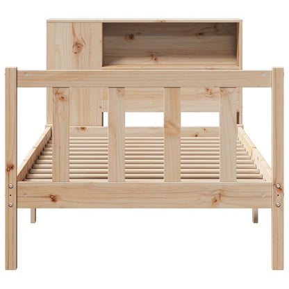 Bookcase Bed without Mattress 75x190 cm Small Single Solid Wood Pine