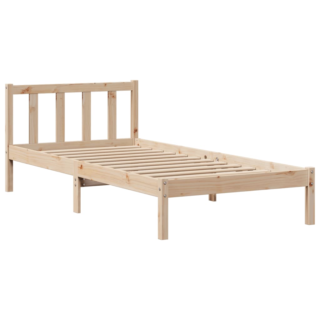Bookcase Bed without Mattress 75x190 cm Small Single Solid Wood Pine