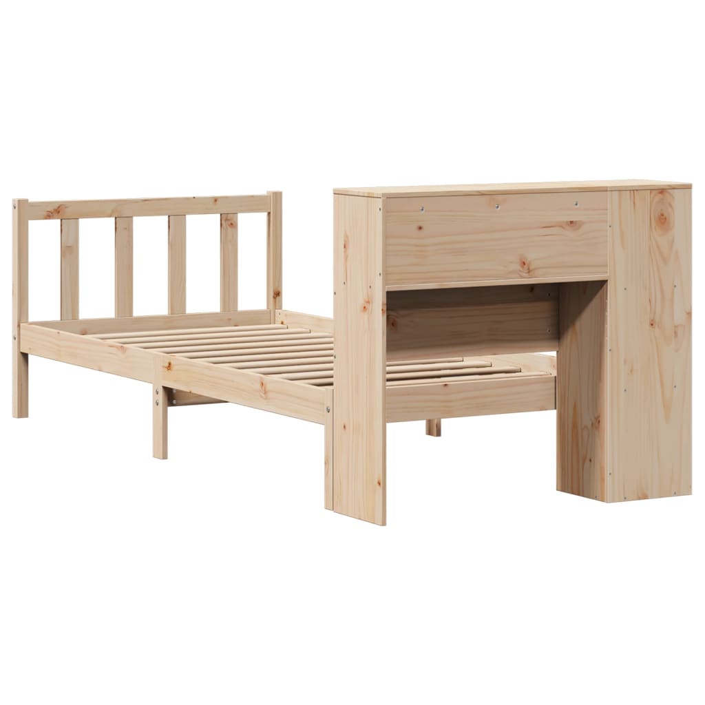 Bookcase Bed without Mattress 75x190 cm Small Single Solid Wood Pine