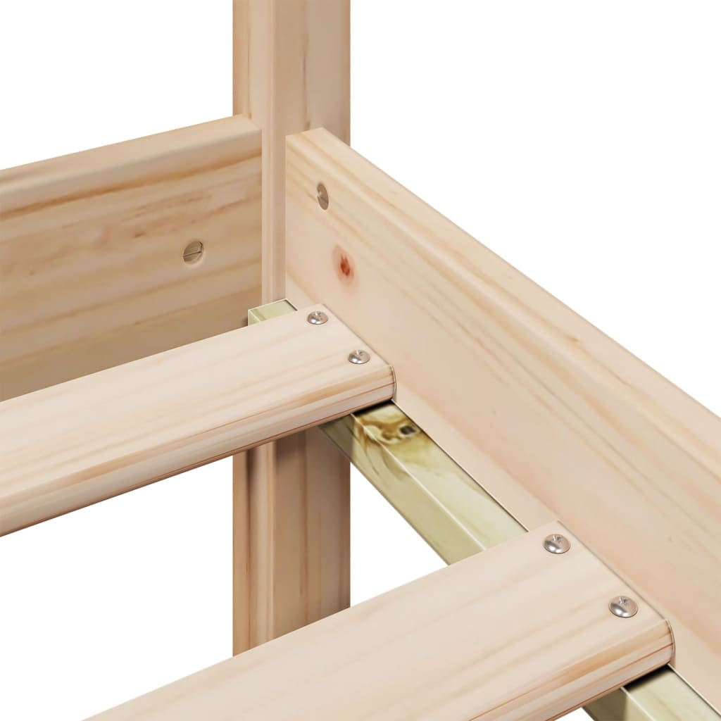 Bookcase Bed without Mattress 75x190 cm Small Single Solid Wood Pine