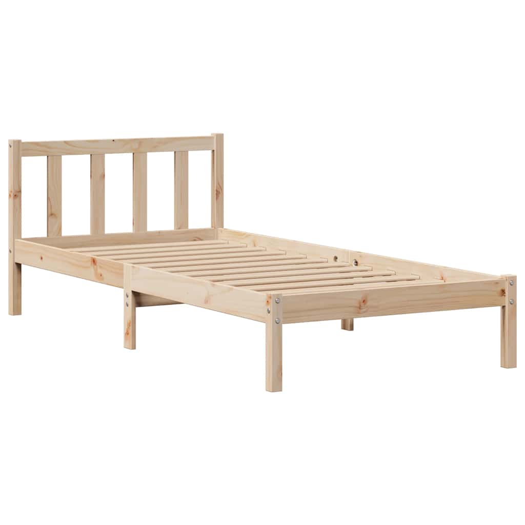 Bookcase Bed without Mattress 90x190 cm Single Solid Wood Pine
