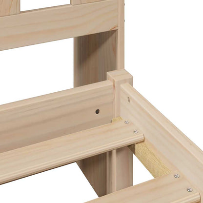 Bookcase Bed without Mattress 135x190 cm Double Solid Wood Pine