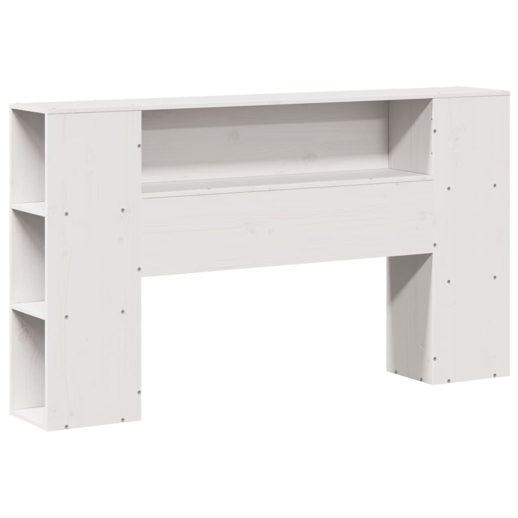 Bookcase Bed without Mattress White 135x190 cm Solid Wood Pine