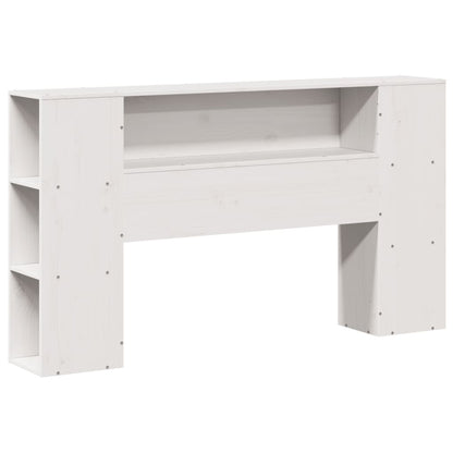 Bookcase Bed without Mattress White 135x190 cm Solid Wood Pine