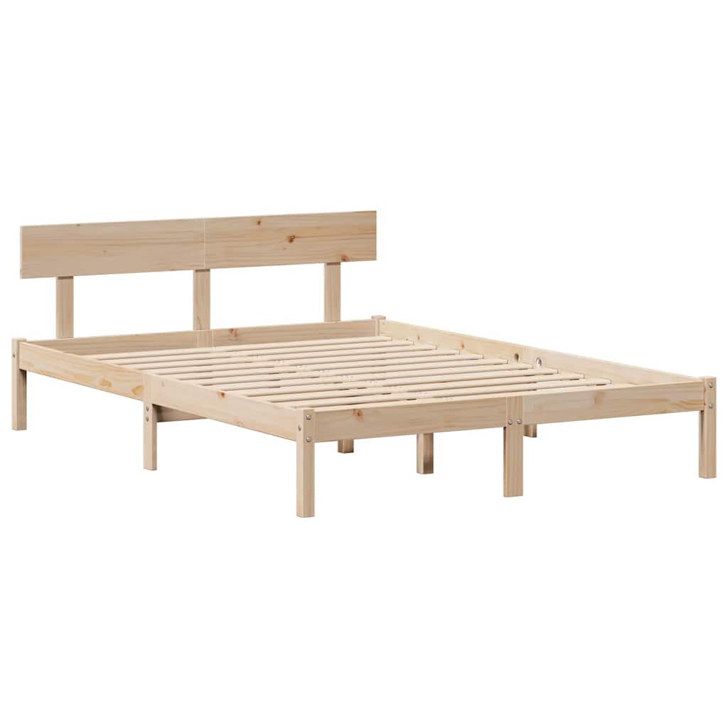 Bookcase Bed without Mattress 160x200 cm Solid Wood Pine
