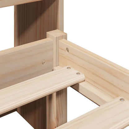 Bookcase Bed without Mattress 160x200 cm Solid Wood Pine