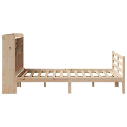 Bookcase Bed without Mattress 135x190 cm Doouble Solid Wood Pine