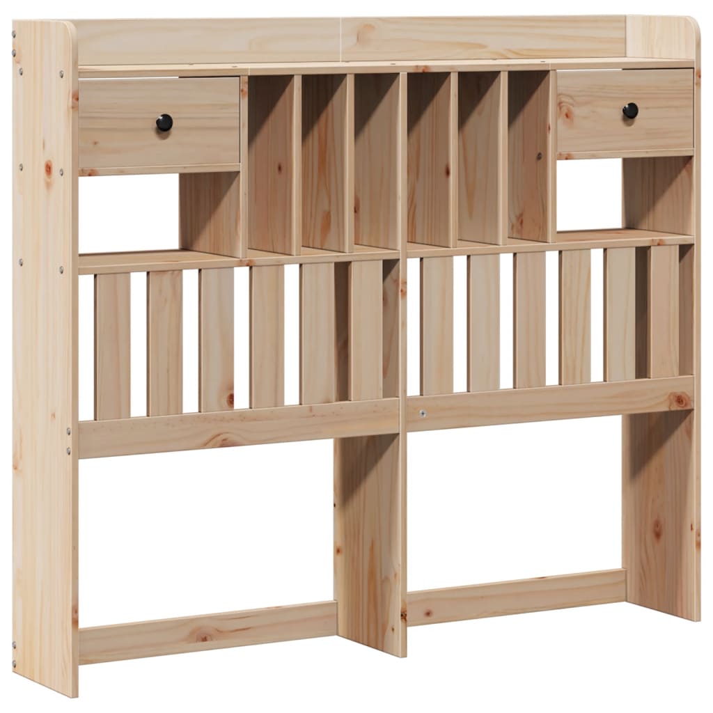 Bookcase Bed without Mattress 135x190 cm Doouble Solid Wood Pine