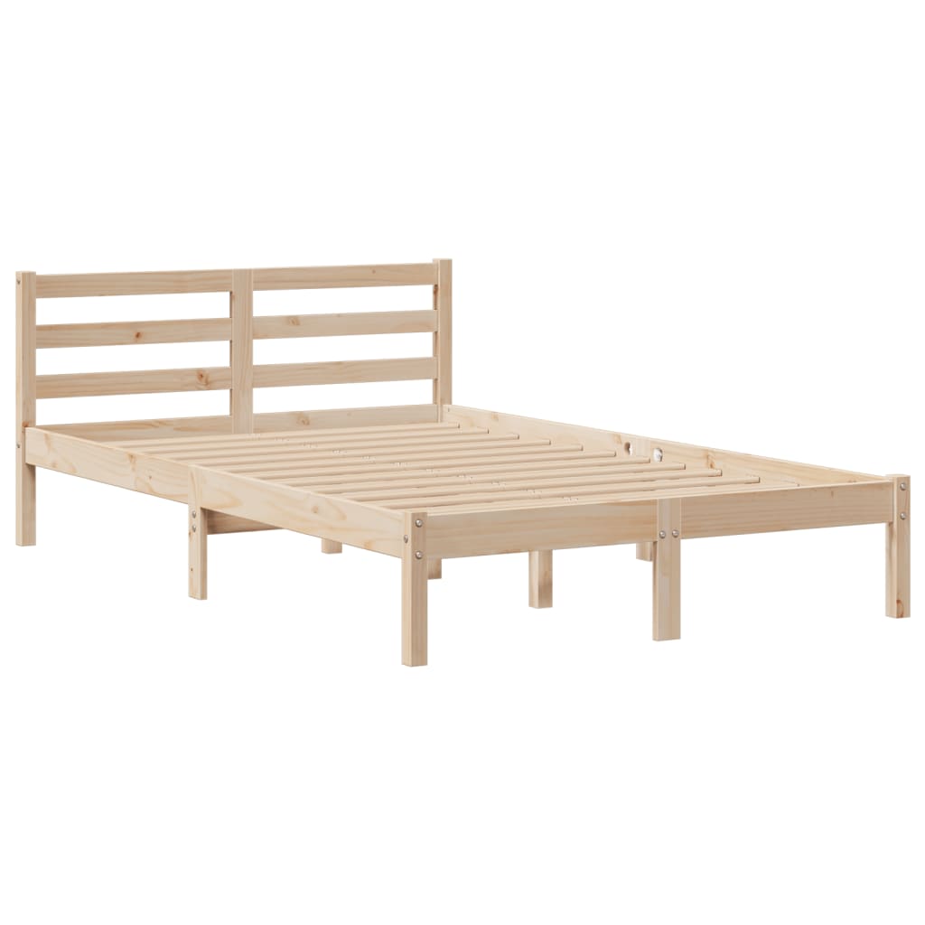 Bookcase Bed without Mattress 135x190 cm Doouble Solid Wood Pine