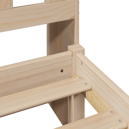 Bookcase Bed without Mattress 135x190 cm Doouble Solid Wood Pine