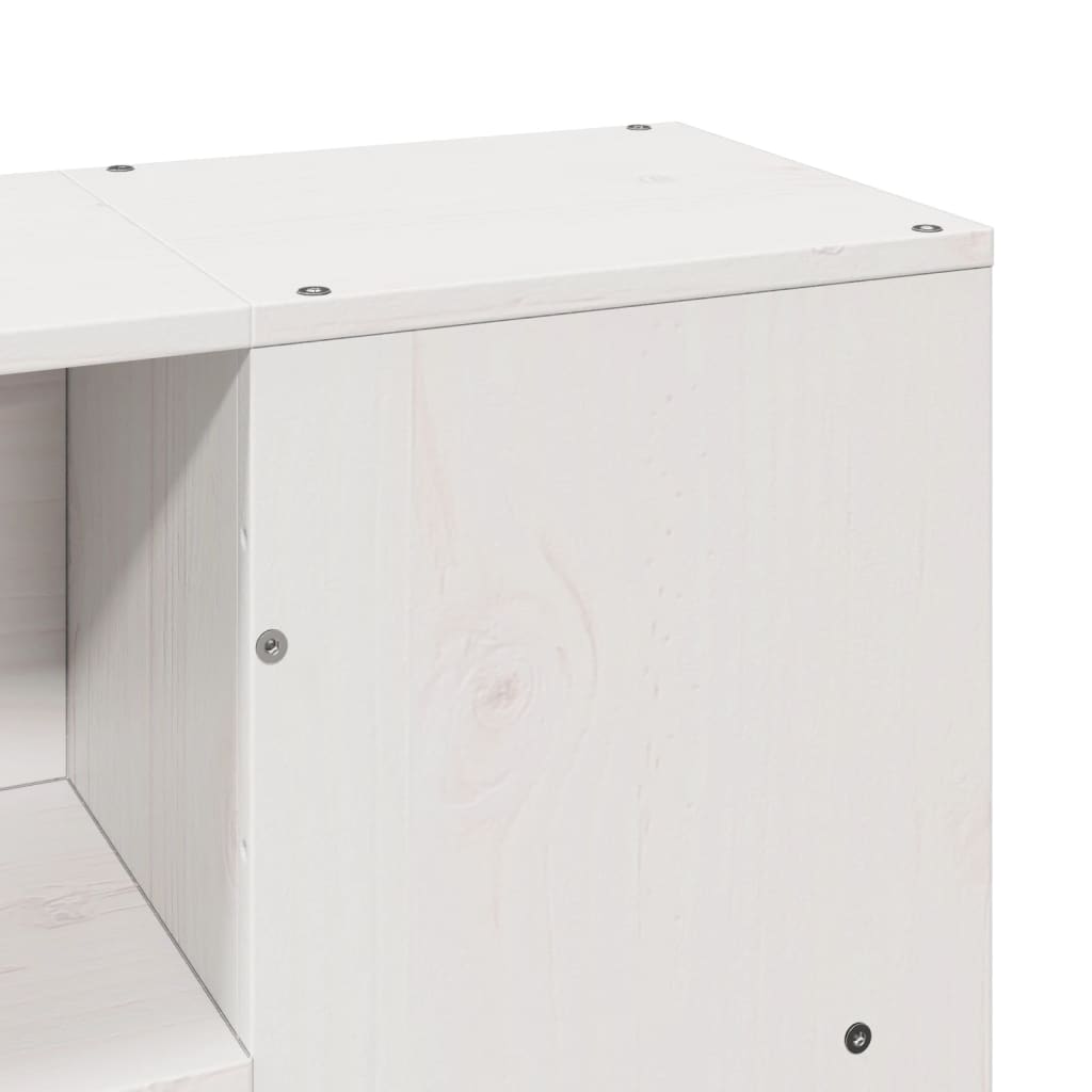 Bookcase Bed without Mattress White 140x200 cm Solid Wood Pine