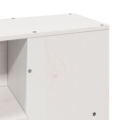 Bookcase Bed without Mattress White 140x200 cm Solid Wood Pine