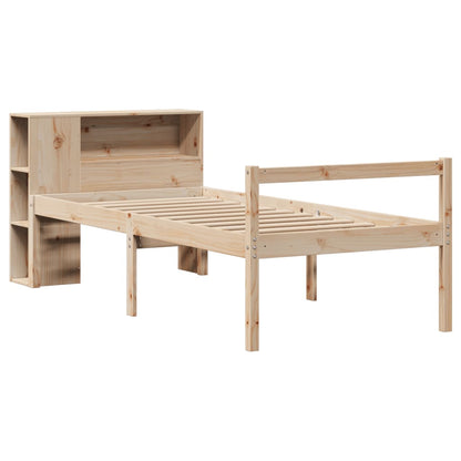 Bookcase Bed without Mattress 75x190 cm Small Single Solid Wood Pine
