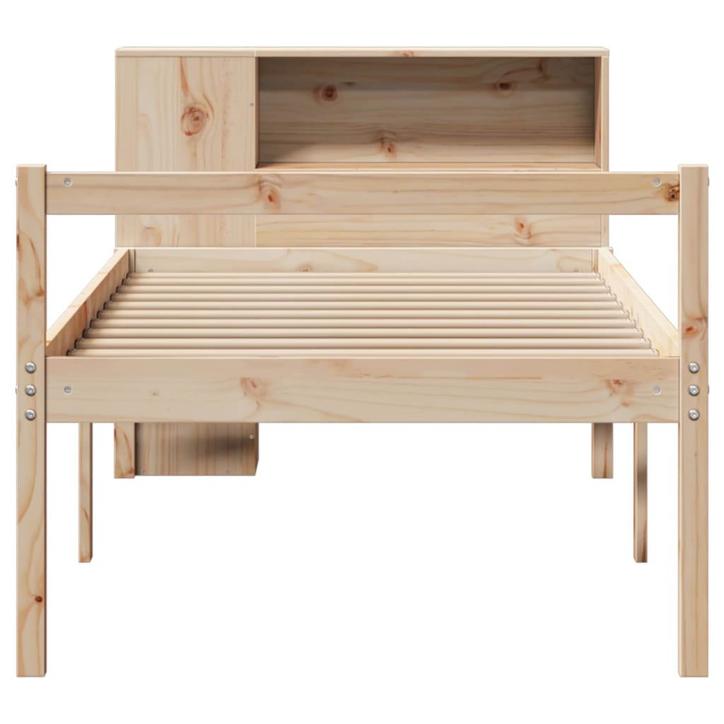 Bookcase Bed without Mattress 75x190 cm Small Single Solid Wood Pine
