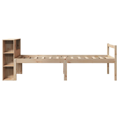 Bookcase Bed without Mattress 75x190 cm Small Single Solid Wood Pine