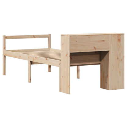 Bookcase Bed without Mattress 75x190 cm Small Single Solid Wood Pine