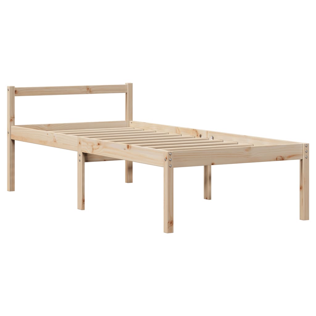 Bookcase Bed without Mattress 75x190 cm Small Single Solid Wood Pine