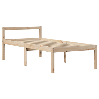 Bookcase Bed without Mattress 75x190 cm Small Single Solid Wood Pine