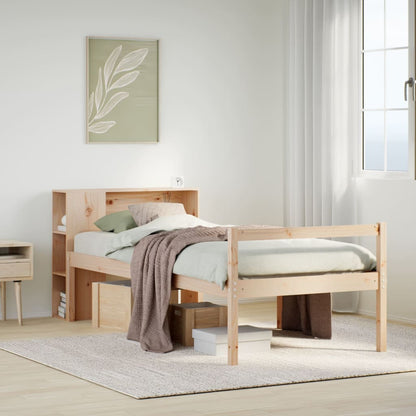 Bookcase Bed without Mattress 75x190 cm Small Single Solid Wood Pine