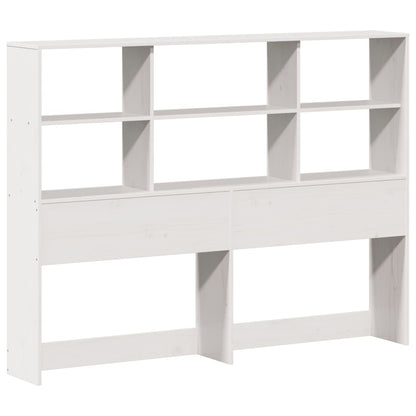 Bookcase Bed without Mattress White 140x190 cm Solid Wood Pine