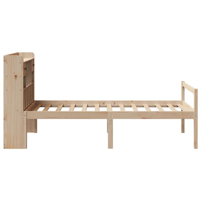 Bookcase Bed without Mattress 90x190 cm Single Solid Wood Pine