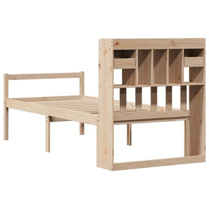 Bookcase Bed without Mattress 90x190 cm Single Solid Wood Pine