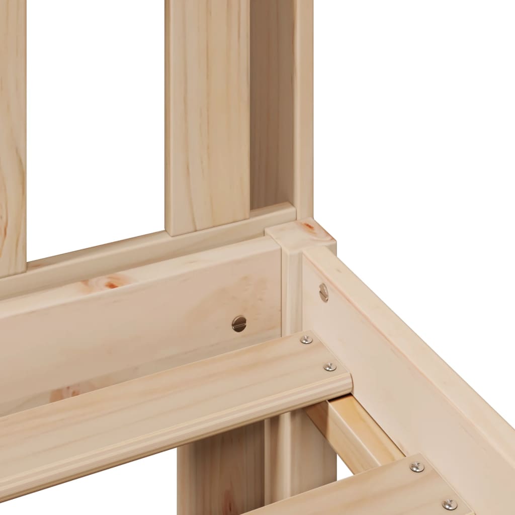 Bookcase Bed without Mattress 90x190 cm Single Solid Wood Pine