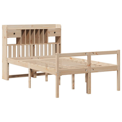 Bookcase Bed without Mattress 135x190 cm Doouble Solid Wood Pine