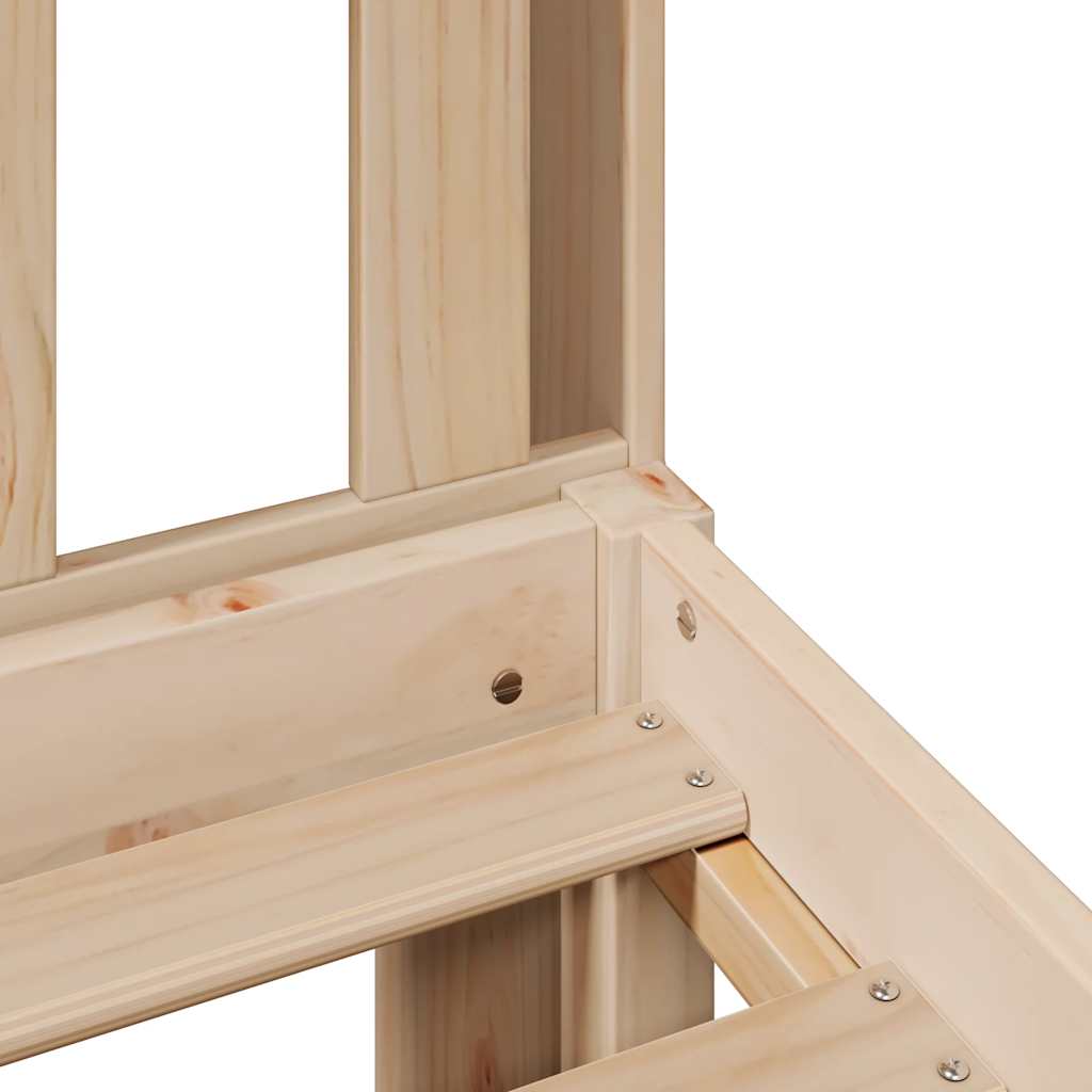 Bookcase Bed without Mattress 140x200 cm Solid Wood Pine