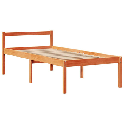 Bookcase Bed without Mattress Wax Brown 75x190 cm Small Single Solid Wood Pine