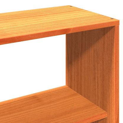 Bookcase Bed without Mattress Wax Brown 150x200 cm King Solid Wood