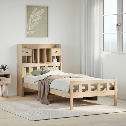 Bookcase Bed without Mattress 90x190 cm Single Solid Wood Pine