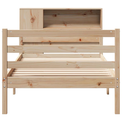 Bookcase Bed without Mattress 100x200 cm Solid Wood Pine