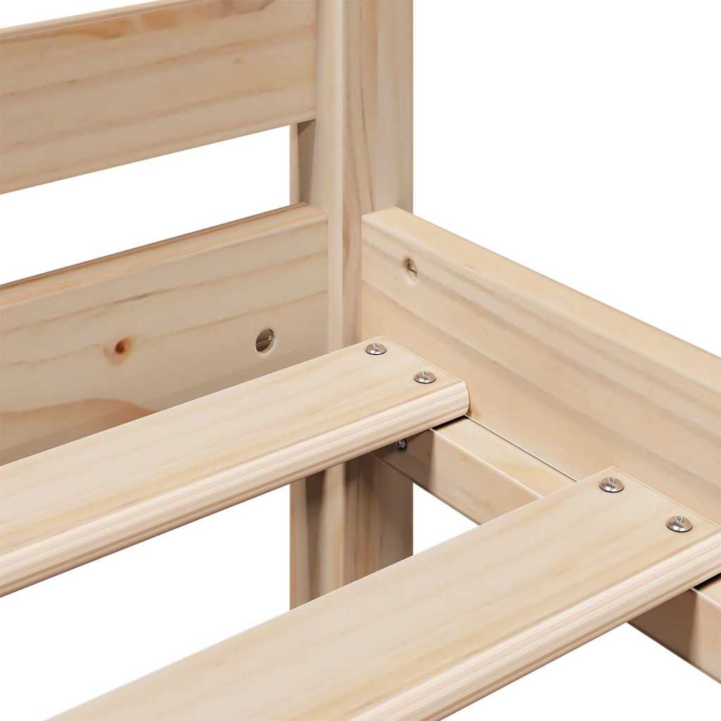 Bookcase Bed without Mattress 100x200 cm Solid Wood Pine