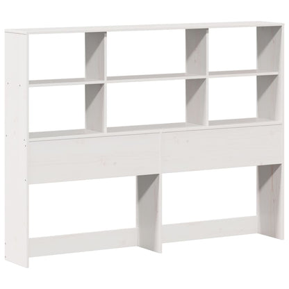 Bookcase Bed without Mattress White 140x200 cm Solid Wood Pine
