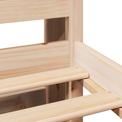 Bookcase Bed without Mattress 140x190cm Solid Wood Pine