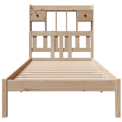 Bookcase Bed without Mattress 75x190 cm Small Single Solid Wood Pine