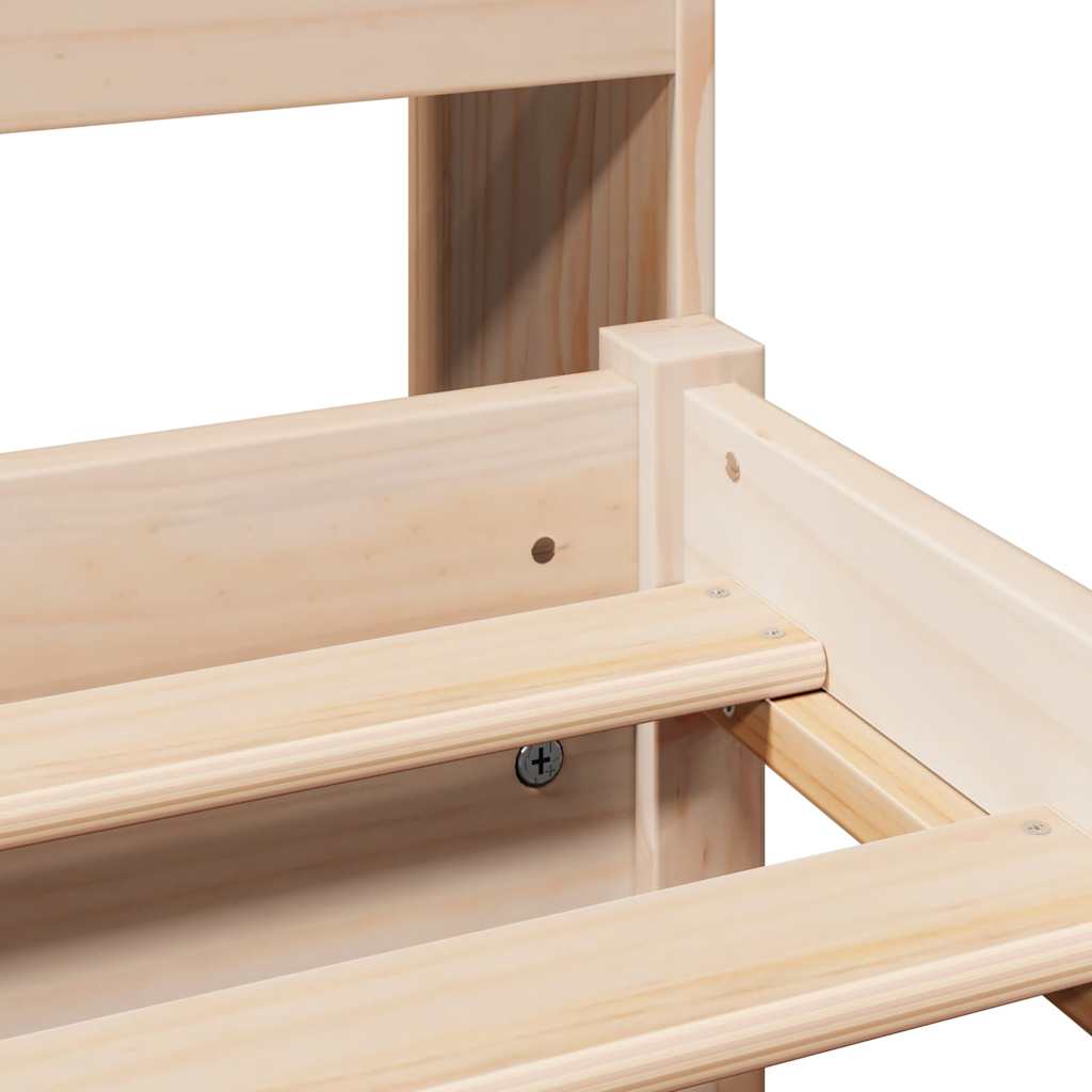 Bookcase Bed without Mattress 75x190cm Small Single Solid Wood Pine