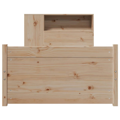 Bookcase Bed without Mattress 75x190cm Small Single Solid Wood Pine