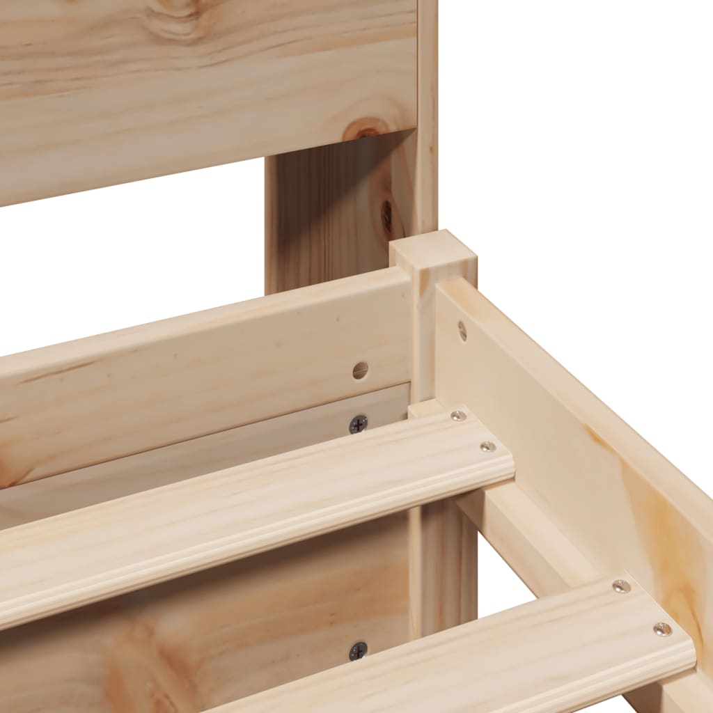 Bookcase Bed without Mattress 75x190cm Small Single Solid Wood Pine
