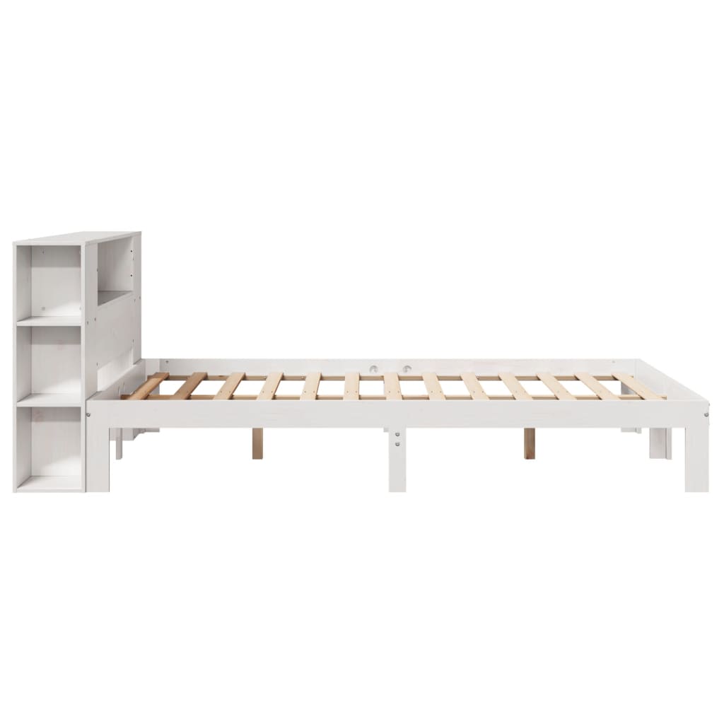 Bookcase Bed | White | Solid Pine Wood | Double | Bookcase Bed