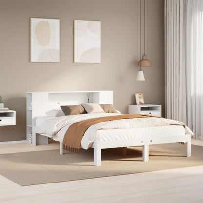 Bookcase Bed | White | Solid Pine Wood | Double | Bookcase Bed
