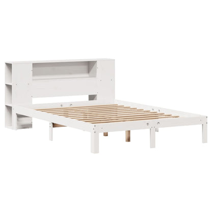 Bookcase Bed | White | Solid Pine Wood | Double | Bed | Rectangular